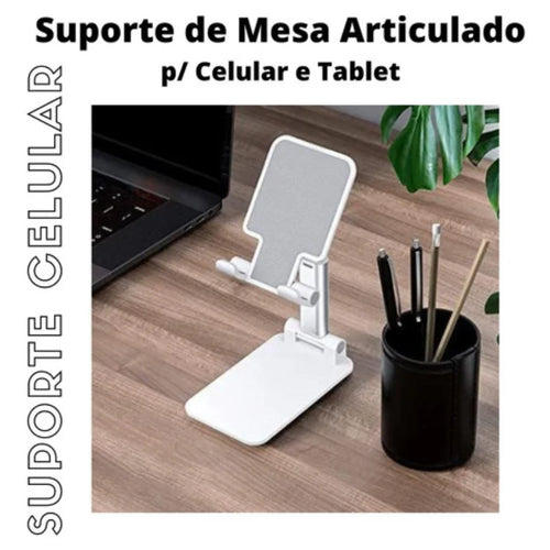 Universal-Handy-/Tablet-Ständer, faltbar und tragbar, verstellbar und ergonomisch, Tischhalterung – SOFORTIGER VERSAND NACH GANZ BRASILIEN