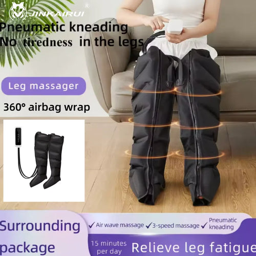 jinKairui Luftdruck-Beinmassagegerät Fußmassage Kneten Wadenmassage Tiefe Entspannung mit Fernbedienung