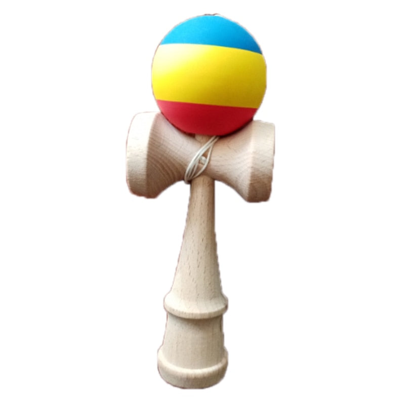 1 Piece Professional Bamboo Paint Wooden Kendama Balls Skillful Jumbo Kendama Juggle Game Balls Outdoors Toys for Children