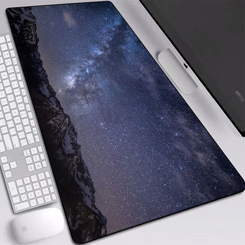 Space Gaming Mauspad Groß Zuhause Benutzerdefiniertes Mauspad Gamer Büro Naturkautschuk XXL Mausmatte Schreibtisch Tastaturunterlage XXXL Mauspads