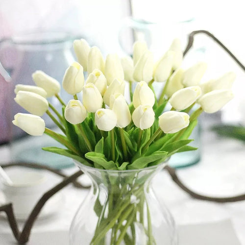 31 Stück Tulpen Künstliche Blumen Echte Haptik Tulpen Blumen Falsche Blumen Hochzeitsdekoration Blumen Weihnachten Hausgarten Dekor