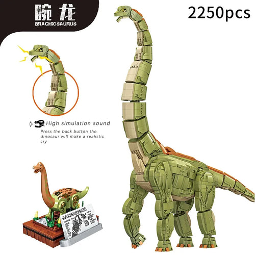The Mesozoic Architect | 2,250-Piece Brachiosaurus MOC Building Kit (ABS, LEGO-Compatible)
