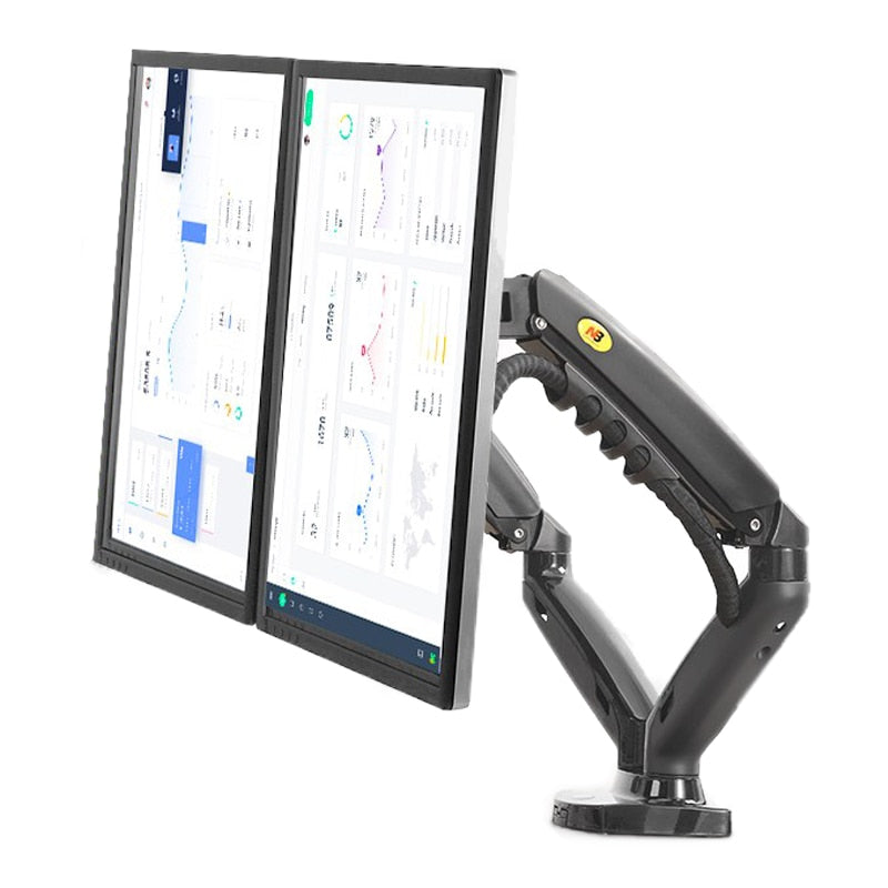 NB F160 Dual Monitor Holder Full Motion Dual Arm Monitor Support 17-30 inch Monitor Mount Bracket Load 2-9 kgs each