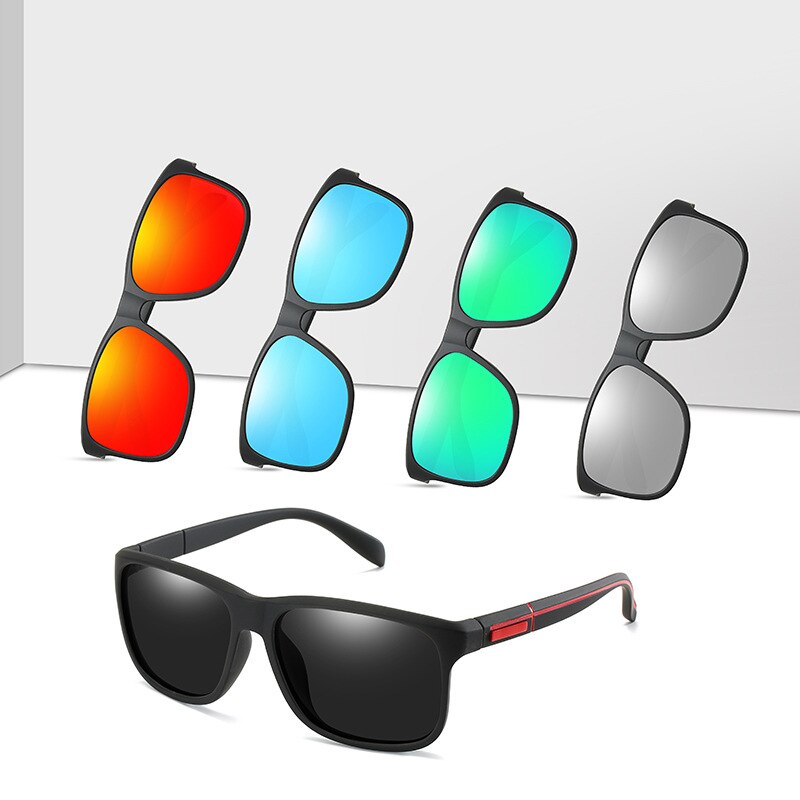 ZXWLYXGX Brand Designer New Fashion Polarized Sunglasses Men Square  Frame Male Sun Glasses fishing Driving Sun Glasses UV400