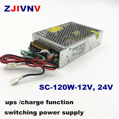 ups switching power supply 120w 12v 24V with UPS/ Charge function ac 110/220v to dc 12v 24VDC Battery Charger SC-120W-12V 24V
