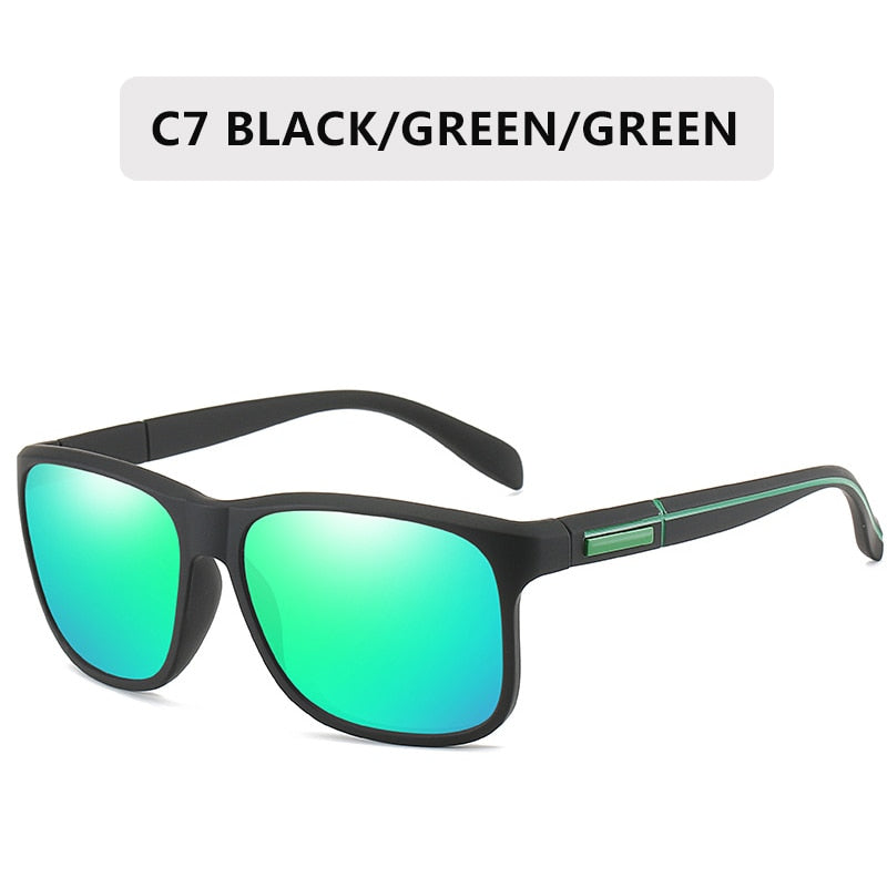 ZXWLYXGX Brand Designer New Fashion Polarized Sunglasses Men Square  Frame Male Sun Glasses fishing Driving Sun Glasses UV400