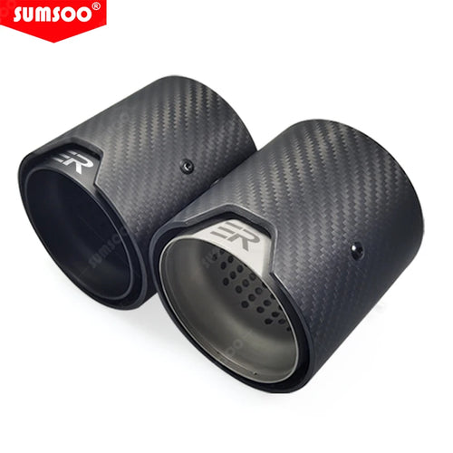 Original SUMSOO Glanz /Matt Carbonfaser Auspuffblende Auspuffspitze für BMW M2 M3 M4 M135i M235i M140i M240i M335i M340i M435i