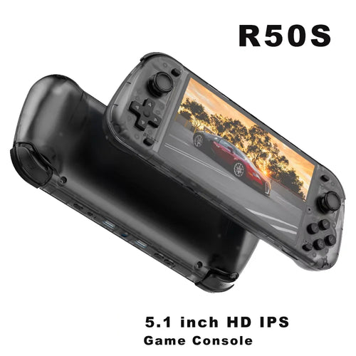 R50S Retro Handheld Console Classic Game 5.1 inch HD IPS Screen Portable Video Player Built-in WIFI 4200mAh Boy Best Gift