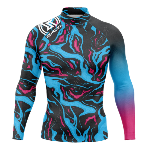 New Summer Men's Rashguard Long Sleeve Surfing Shirts Sunscreen Lycra Fabric Surf Sweatshirt UV Protection RightTrack Swimwear