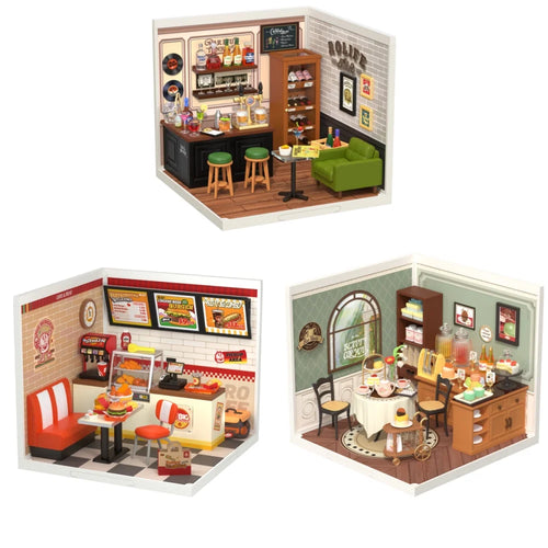Rolife DIY Miniature 3D Wooden Puzzle Kit with LED Light | Creative Craft Store Model