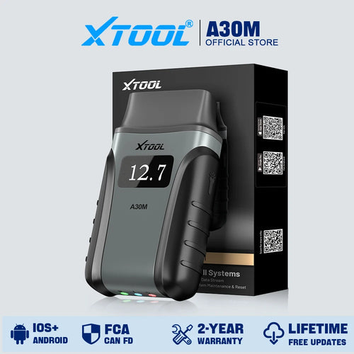 XTOOL Anyscan A30M Bluetooth OBD2 Diagnosegerät für Autos 26+ Reset-Dienste Codelesegerät CANFD-Protokoll Lebenslange kostenlose Updates