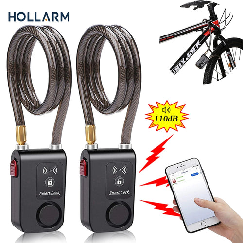 Hollarm Bluetooth Fahrrad Motorradschloss Alarm Wasserdicht Einbruchvibrations-Fahrradalarmschloss System Sicherheit Intelligente APP-Steuerung