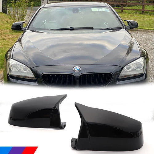 Für BMW 5 6 7er E60 E61 E63 E64 F06 F07 F10 F11 F13 F01-F04 Carbonfaser-Muster Schwarz Außenspiegelabdeckung Kappe