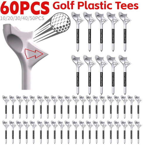 Tragbare Golf-Kunststoff-Tees 10° Diagonale Geschwindigkeit Golf-Tee-Ständer Robuster Golfball-Tee-Halter Golfzubehör Sport-Golfzubehör