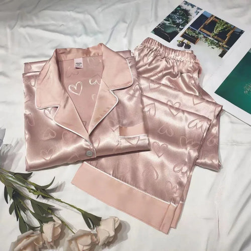 Mädchen-Pyjama aus Eisseide, Damen-Langarm-Spitze in Grün, zweiteiliger Loungewear-Set mit Premium-Gefühl, süß, blau-weiß gestreift