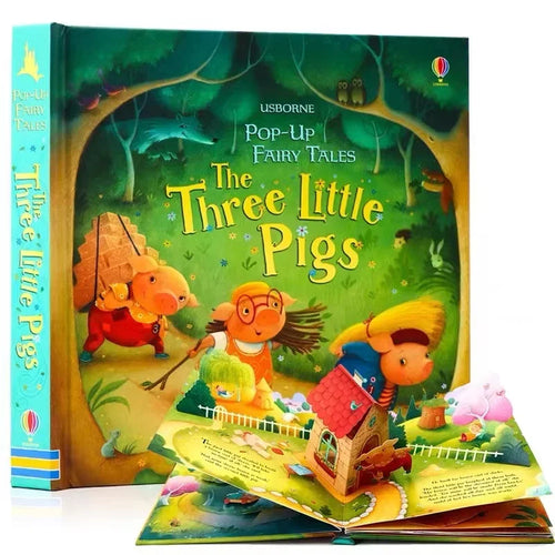 Usborne Pop-Up Die drei kleinen Schweinchen Englisches 3D-Klappenbilderbuch Kinder Lese Buch Baby Englisch lernen Bücher für Kinder