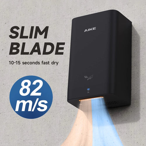 AIKE Mini tragbarer Händetrockner Haushalt Automatischer Wand-Händetrockner Badezimmer Hände schnell trocknen 10-15s ABS-Material AK2822