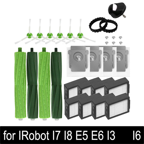 Hepa-Filter Seitenbürste für iRobot Roomba I7 I7+ I6 I8 I3 E5 E7 E&I Serie Staubsauger Staubsaugerbeutel Ersatzteile