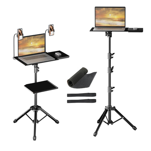145cm Beamer Stativ Laptop Stativ Verstellbare Höhe 23 bis 63 Zoll Stehpult Outdoor Computertisch Ständer für Studio