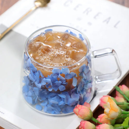 The Halo Cup | 200ml Double-Wall Glass Coffee Mug with Handle