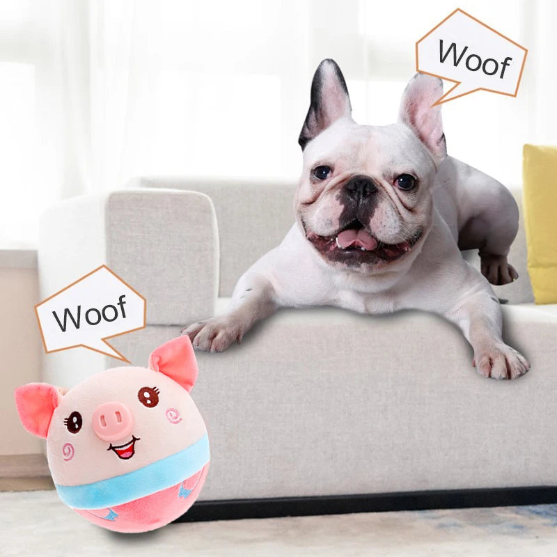 Electronic Pet Dog Toy Ball Pet Bouncing Jump Balls Talking Interactive Dog Plush Doll Toys New Gift For Pets USB Rechargeable