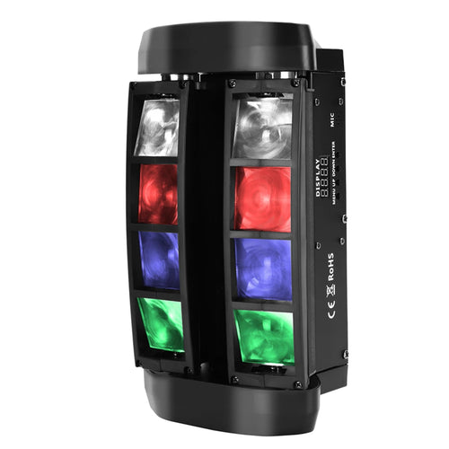 Yiflamefly Spider Bühnenlicht Moving Head Licht mit 8x10W RGB LEDs Beam DJ Lichter für Party Disco Hochzeit Live Bühnenbeleuchtung