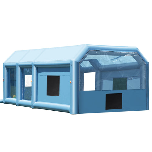 SucceBuy Inflatable Paint Booth Inflatable Spray Booth with Powerful Blowers and Air Filter System Portable Car Paint Booth