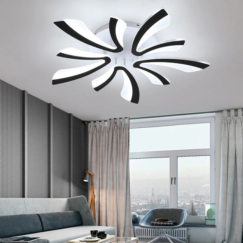 Modern Led Acrylic Ceiling Light Fixture Creative Design Led Chandelier Ceiling Lamps RC Dimming Indoor Lighting Plafon Lustres