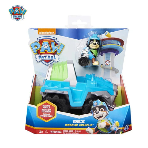 Original Paw Patrol Rex’ Dinosaurier-Rettungsfahrzeug mit Sammel-Actionfigur Anime Puppe Kinderspielzeug Geburtstags-Weihnachtsgeschenk