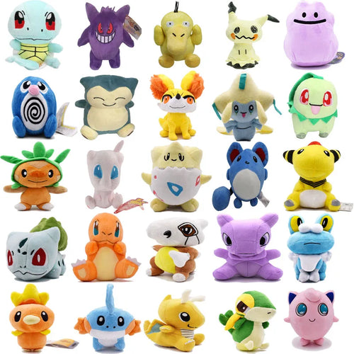 Plush Toys Mimikyu Cubone Charmander Raichu Psyduck Mew Ditto Dragonite Lapras Peluche Stuffed Dolls For Kids Christmas Gift