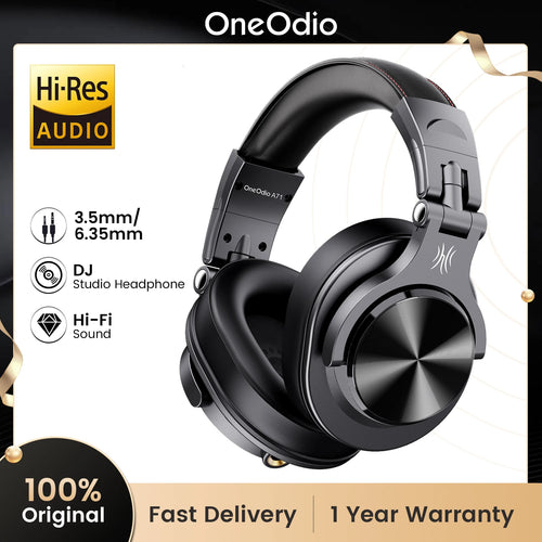 Oneodio A71 Deep Bass Studio-Kopfhörer Kabelgebundenes Hi-Res Headset mit Mikrofon Stereo Sound Headset für DJ Mixing Audioaufnahmen