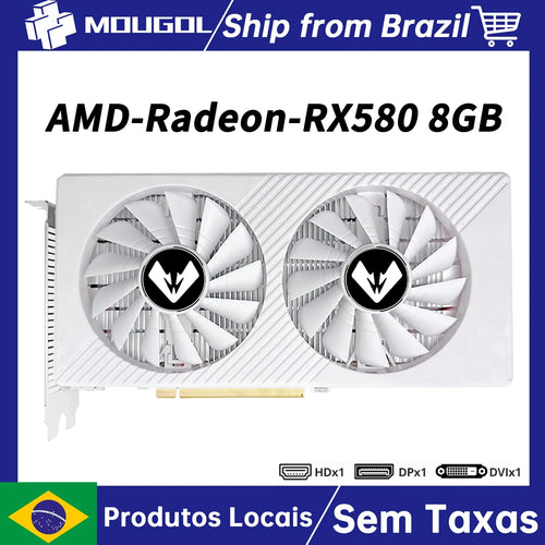 MOUGOL AMD Radeon Series Graphics Cards RX580 RX5500XT RX5700 8GB RX65000XT 4GB Gaming placa de vídeo For Desktop Computers