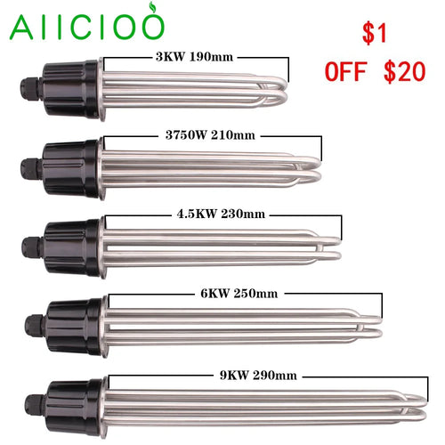 Tri clamp Heating Element 2 Inches 3KW 3750W 4.5KW 6KW 9KW Electric Immersion Tubular Heater AIICIOO