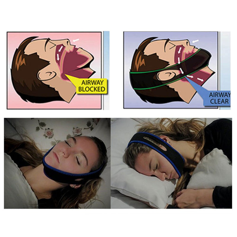 Tcare 1Piece Snoring Chin Strap Adjustable Anti Snore Chin Strap Support Stop Snoring- Natural and Instant Snore Relief Jaw Belt