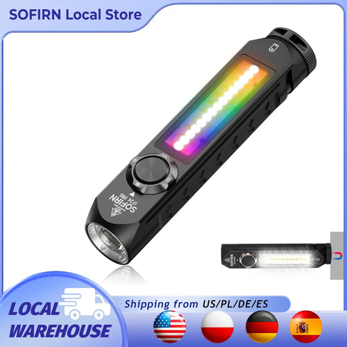 Sofirn IF24 RGB Light SST40 2000lm Powerful LED Flashlight 5V 2A 18650 USB C Rechargeable Torch IP66 Waterproof with Magnetic