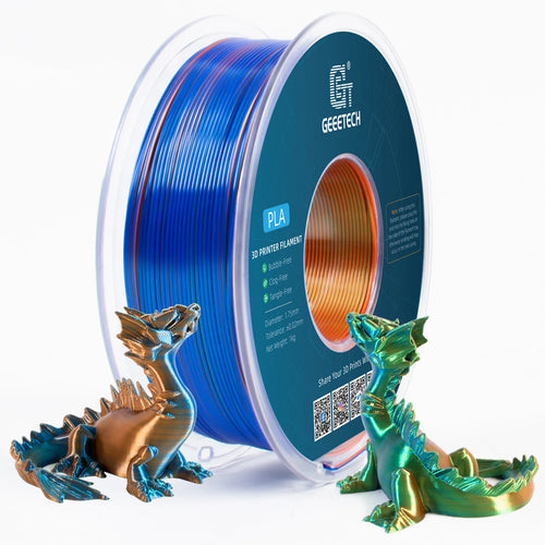 Geeetech Tri Color Silk PLA Filament , 3D Filament 1,75 mm 1KG Spool Wire (+/-0.03mm) Vacuum packaging, special color