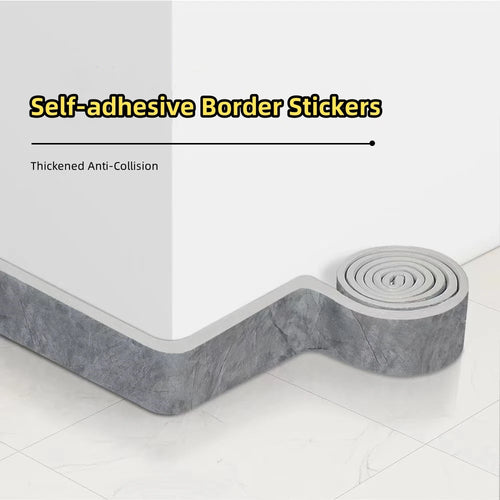2mx8cm Selbstklebende Sockelleiste, Wandaufkleber, Türrahmen, Antikollisionsstreifen, Taillenlinie, dekorative Wandecklinie