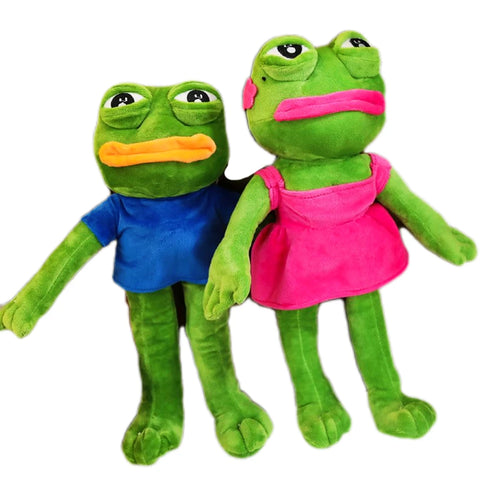 45cm Trauriger Frosch Plüschtier Weich Stofftier Hässlicher Großmaul Weinender Ausdruck Pepe Frosch Puppen Lustige Weihnachtsgeburtstagsgeschenke