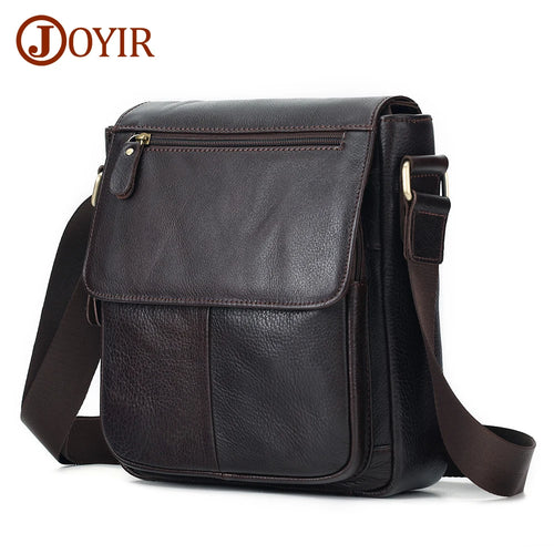 JOYIR Echtes Rindsleder Herren Vintage Handtaschen Überschlag Herren Umhängetaschen Lässige Kuriertaschen Mode Umhängetasche