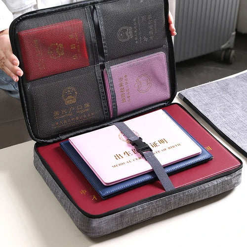 Portable Office Document Storage Bag Organizer File Boxes Bins Basket Drawer Container Home Storage Organization Accessories