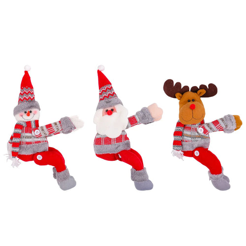 Weihnachtsvorhangschnalle Deko Weihnachtsmann Elch Schneemann Cartoon Hausornament Geschenk Neujahr Feiertagsfensterdekoration Zubehör