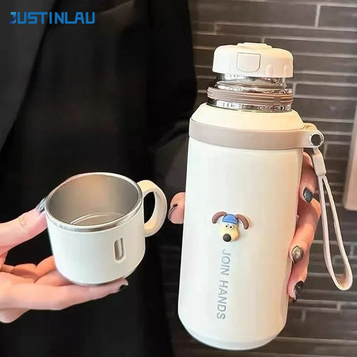 The Oasis | 600-800ml Double-Wall Vacuum Flask with Tea Strainer
