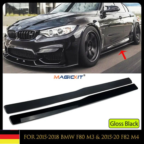 MagicKit Glanzschwarz PSM Style Seitenschwellerverbreiterung für BMW F82 F83 M4 F80 M3 15-19 18