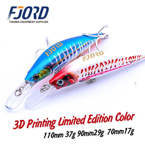 FJORD 37g 29g 17g Angelköder 3D-Druck Limitierte Edition Farbe Meer Hardbaits Minnow-Köder Neuheiten 2025Köderartikel