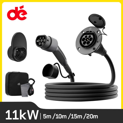 Typ 2 Verlängerungskabel 11kW für Wallbox Ladestation EV Ladegerät Kompatibel mit allen Typ 2 Ladesteckern 5m 10m 15m 20m