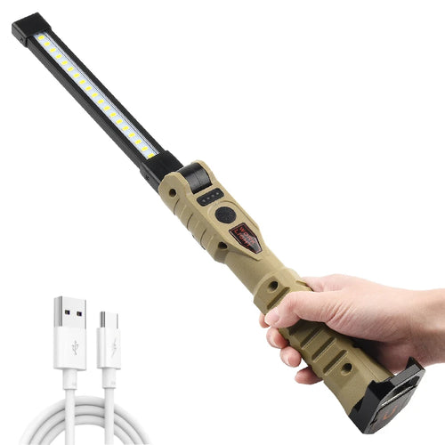 Faltbare COB XPE LED Arbeitsleuchte Handlampe mit integriertem Akku Taschenlampe Notfall-Auto-Inspektionslampe Rot SOS Stroboskop