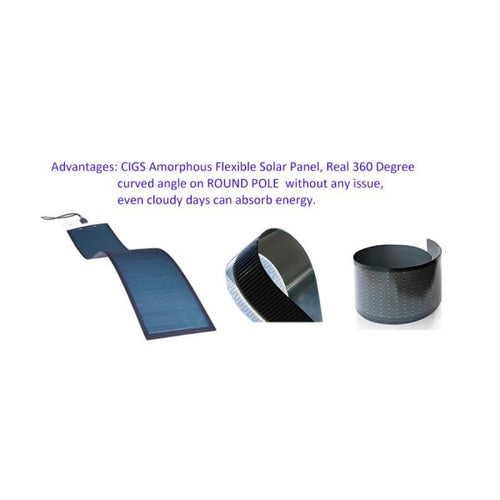 20W LED Lantern solar wrap pole 2FSG045