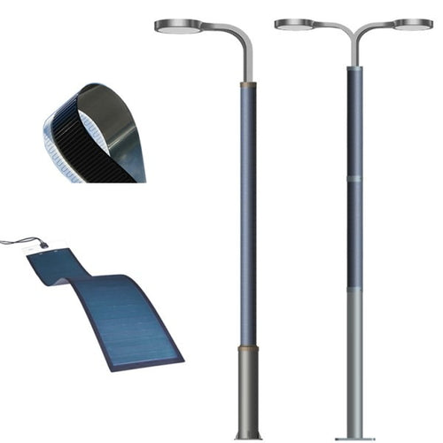 LED Solar Garden light with flexible solar panel solar wrap pole 2FSG050