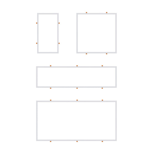 Einbaurahmen aus Aluminium für weißes LED-Panel