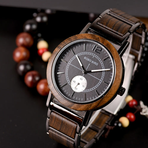Man Watches Luxury Wooden Men's Watch Couple For Men BOBO BIRD Woman Wristwatch wrist watches For Women custom Gift Clock K-R12